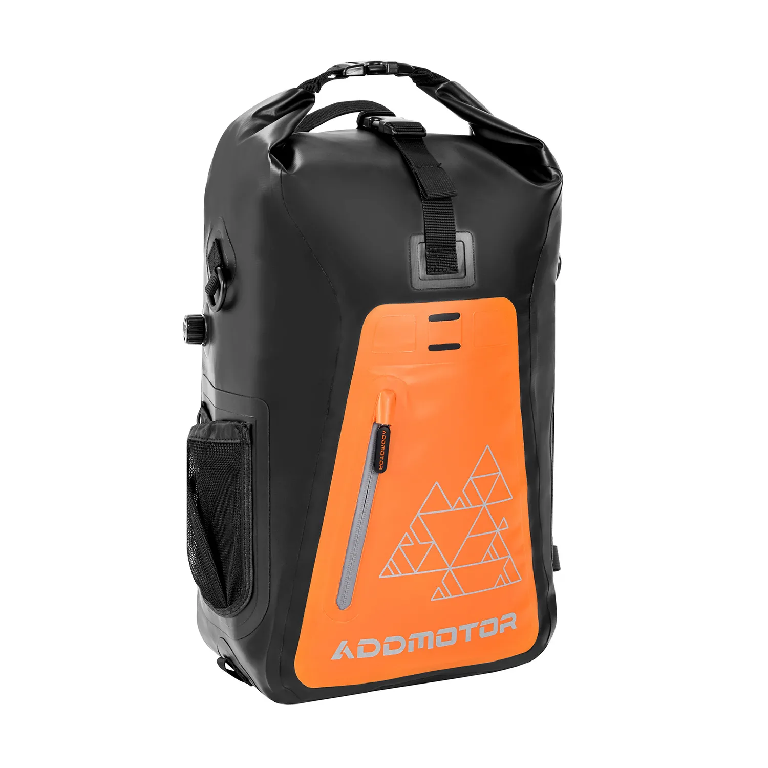 Bicycle backpacks with diverse applications that are universally mountable on the rear rack of any Addmotor electric bike